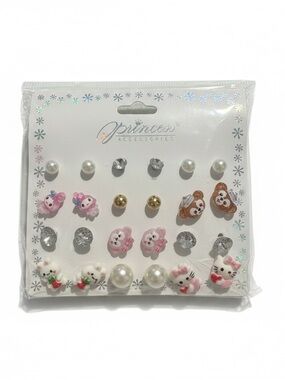 New 12-Pair Earring Set including Duffy the Bear, Shellie May & Sanrio Kawaii